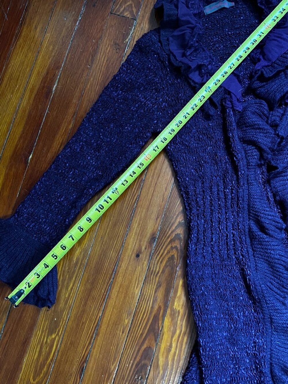 Purple Knit Ruffle duster - Picture 14 of 16